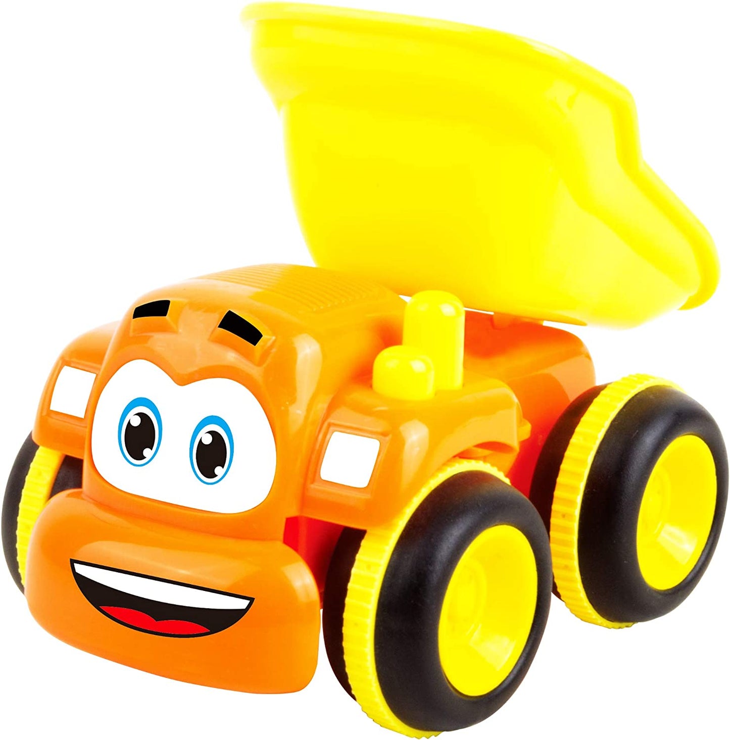 Toys for a 2 Year Old Boy - 3 Friction Powered Trucks for 2+ Year Old Boys, Push & Go Cars Cartoon Construction Vehicle Set - Toddler Boys Toys & Toy Trucks, Play Pull Back Car