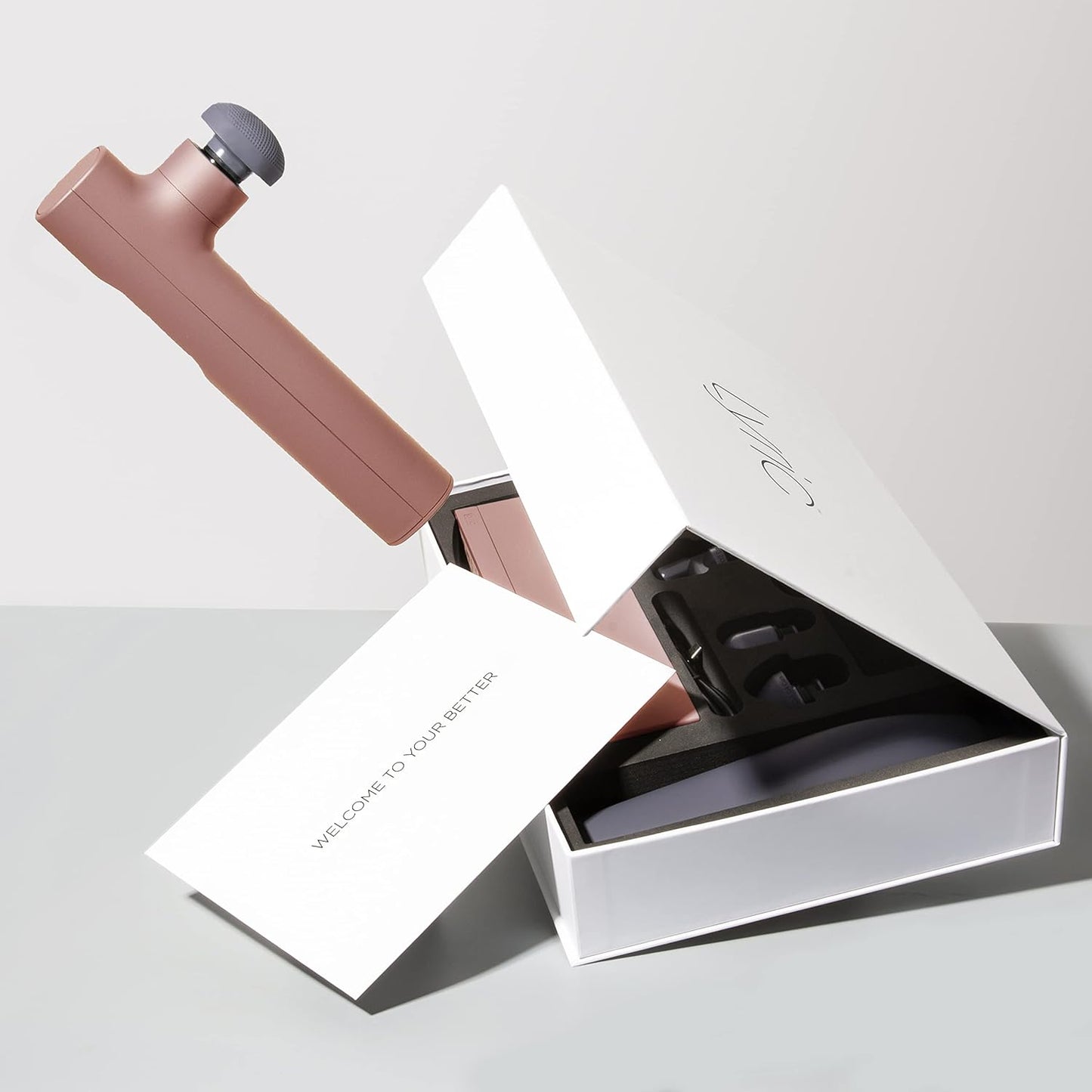 the Therapeutic Massager with Rhythm Therapy™ for Muscle Pain Relief & Relaxation, Compact & Lightweight, Wi-Fi-Enabled, Works with Android/Ios Smartphones, Terracotta