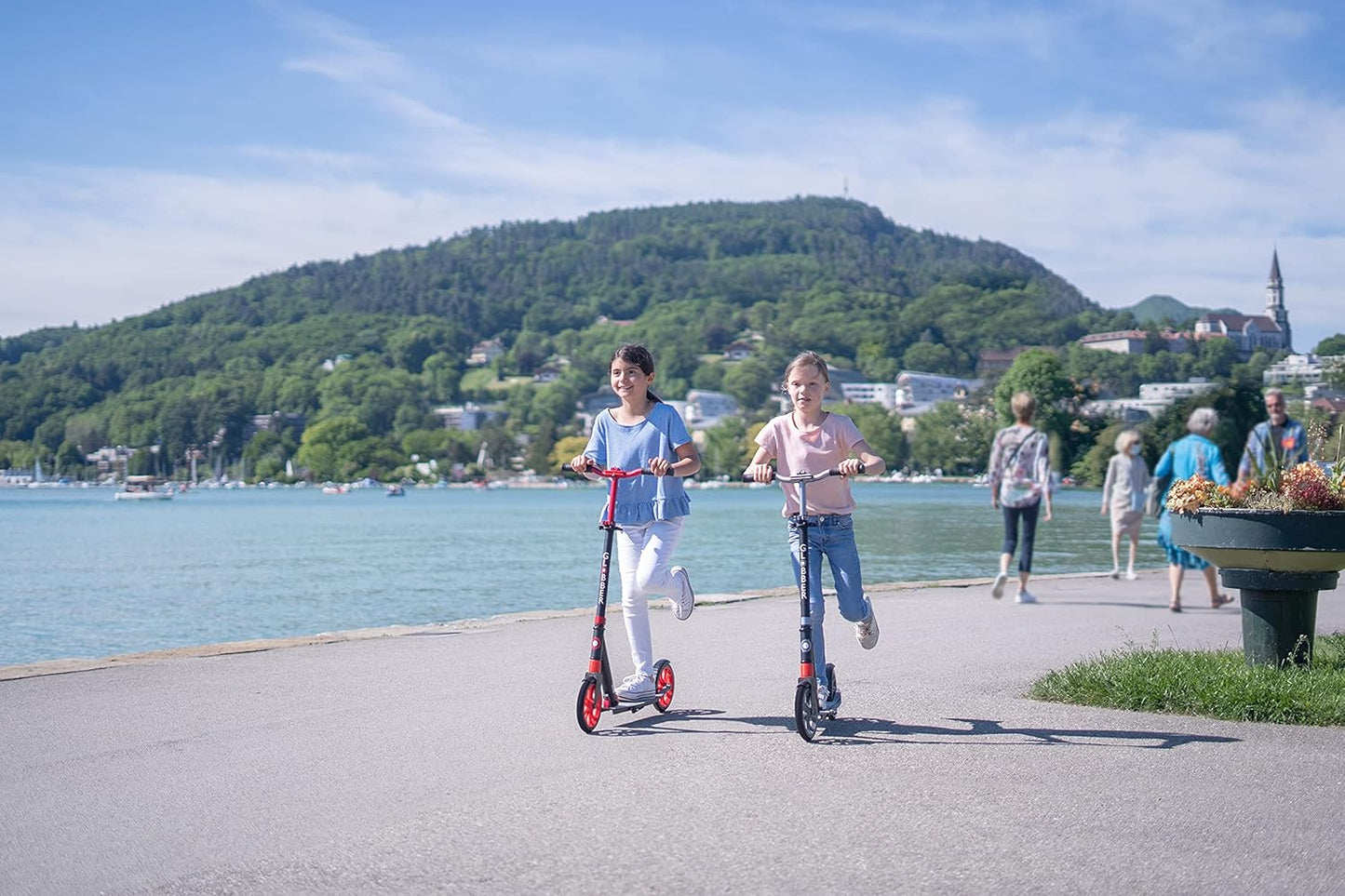 NL 205 Folding Scooter with 2 Wheels with Front Suspension for Children Aged 8+