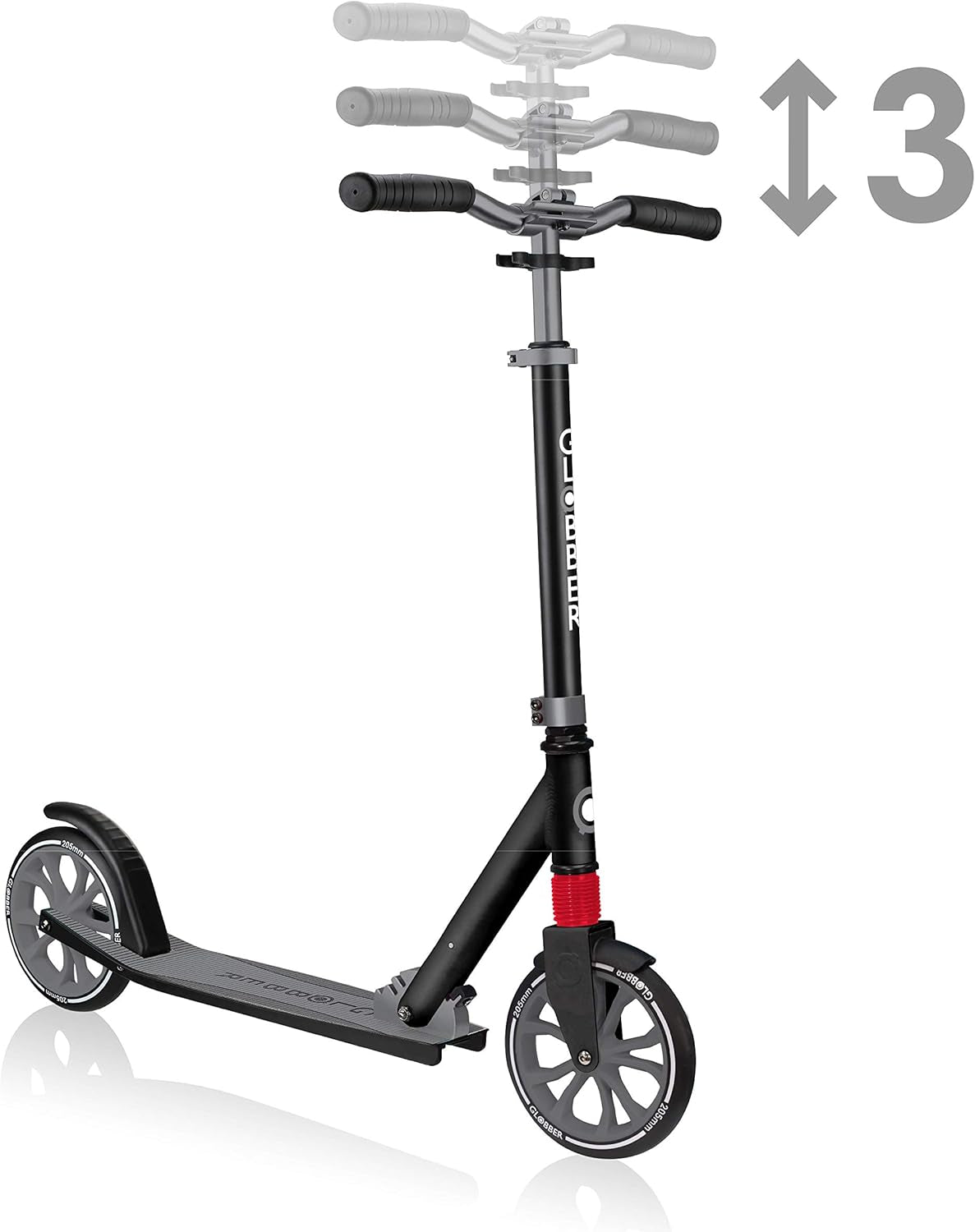 NL 205 Folding Scooter with 2 Wheels with Front Suspension for Children Aged 8+