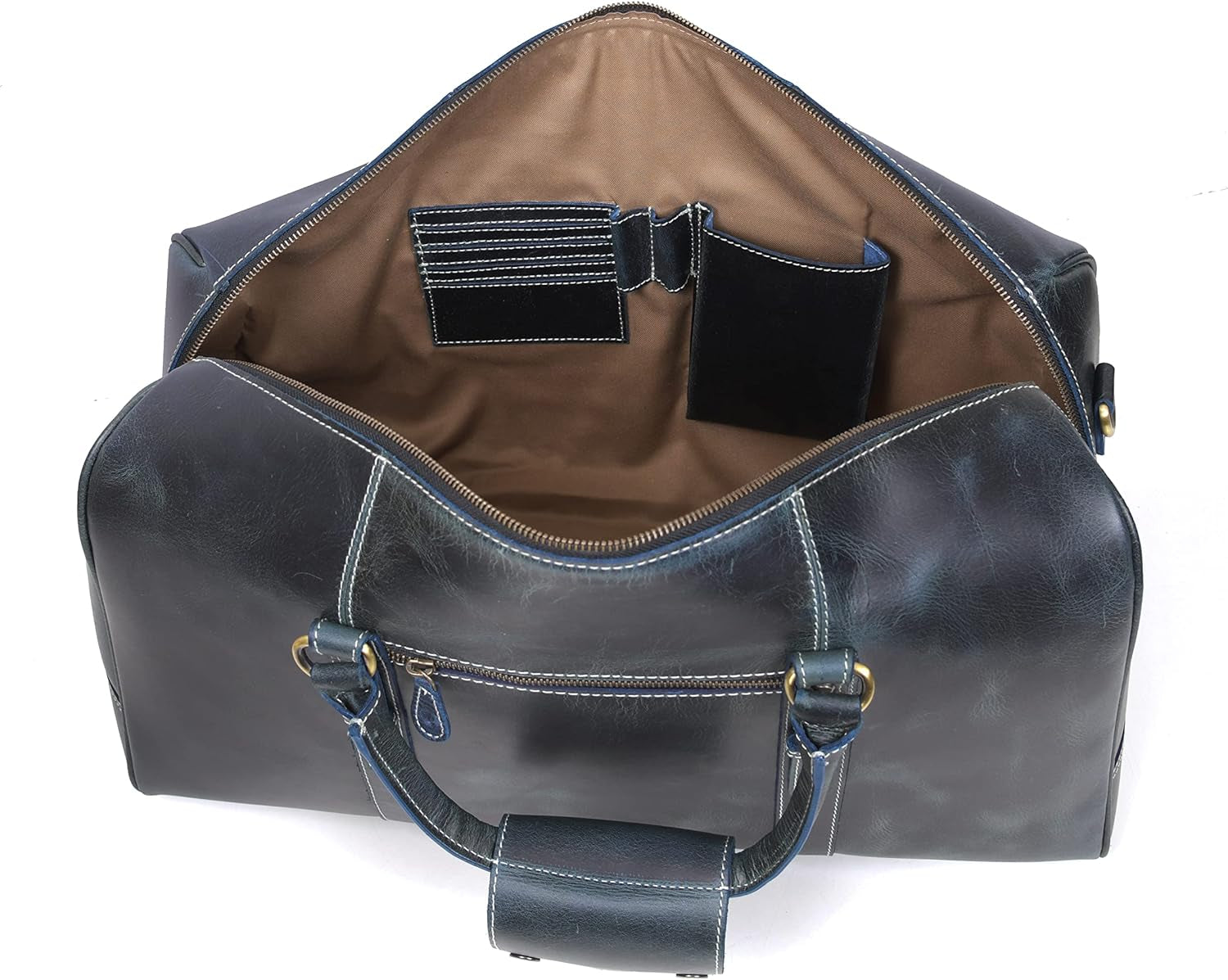 Leather Travel Duffel Bag | Gym Sports Bag Airplane Luggage Carry-On Bag | Gift for Father'S Day by Aaron Leather Goods