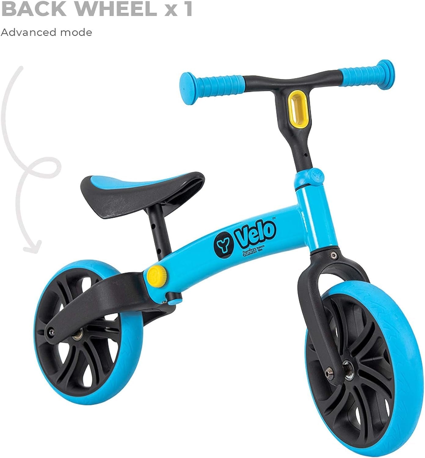 Y Velo Junior Toddler Balance Bike | 9 Inch Wheel No-Pedal Training Bike for Kids Age 18 Months to 3 Years