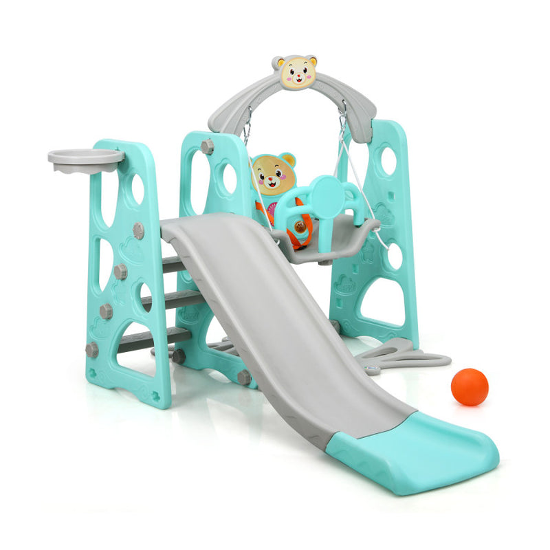 3-In-1 Toddler Climber and Swing Set Slide Playset