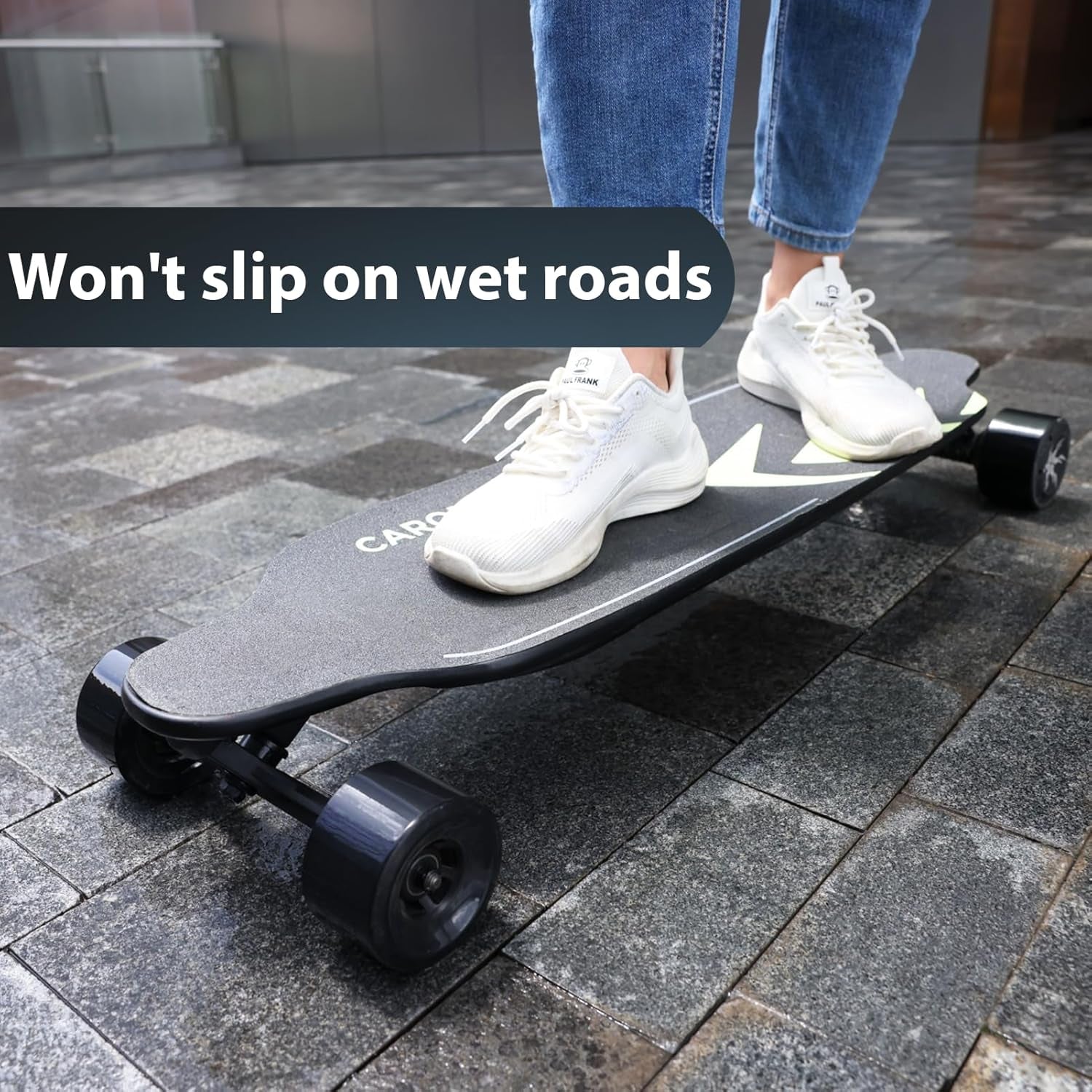 38" Electric Skateboard with Remote, 1200W Brushless Motor, 28 Miles Range & 28Mph Top Speed, Max Load 300Lbs, 9 Layer Maple Wood, Safety Luminous Sandpaper, Electric Longboard for Adults Teens