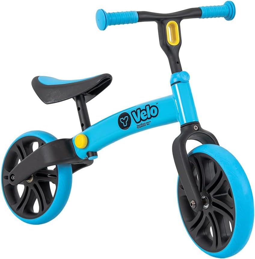 Y Velo Junior Toddler Balance Bike | 9 Inch Wheel No-Pedal Training Bike for Kids Age 18 Months to 3 Years