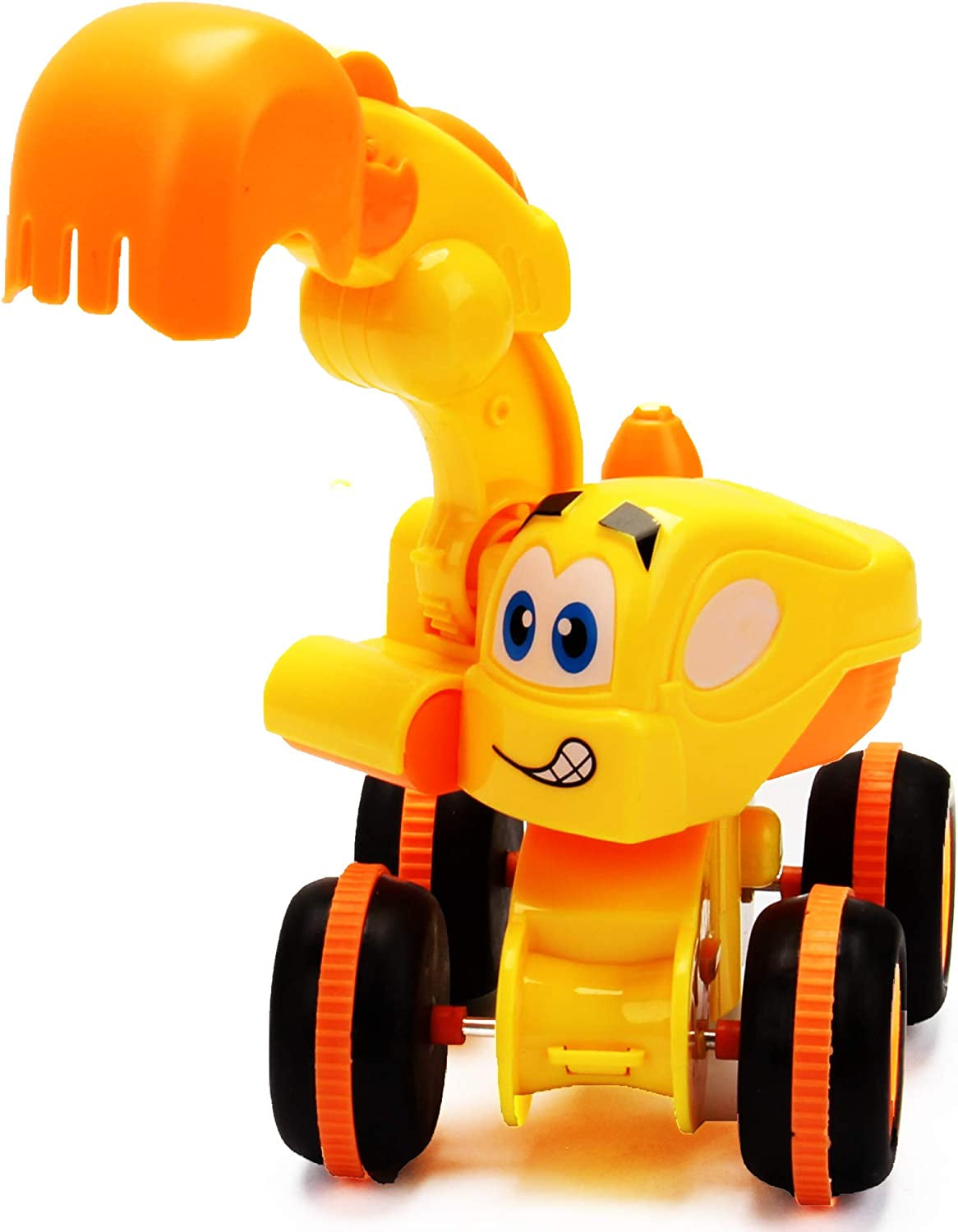 Toys for a 2 Year Old Boy - 3 Friction Powered Trucks for 2+ Year Old Boys, Push & Go Cars Cartoon Construction Vehicle Set - Toddler Boys Toys & Toy Trucks, Play Pull Back Car