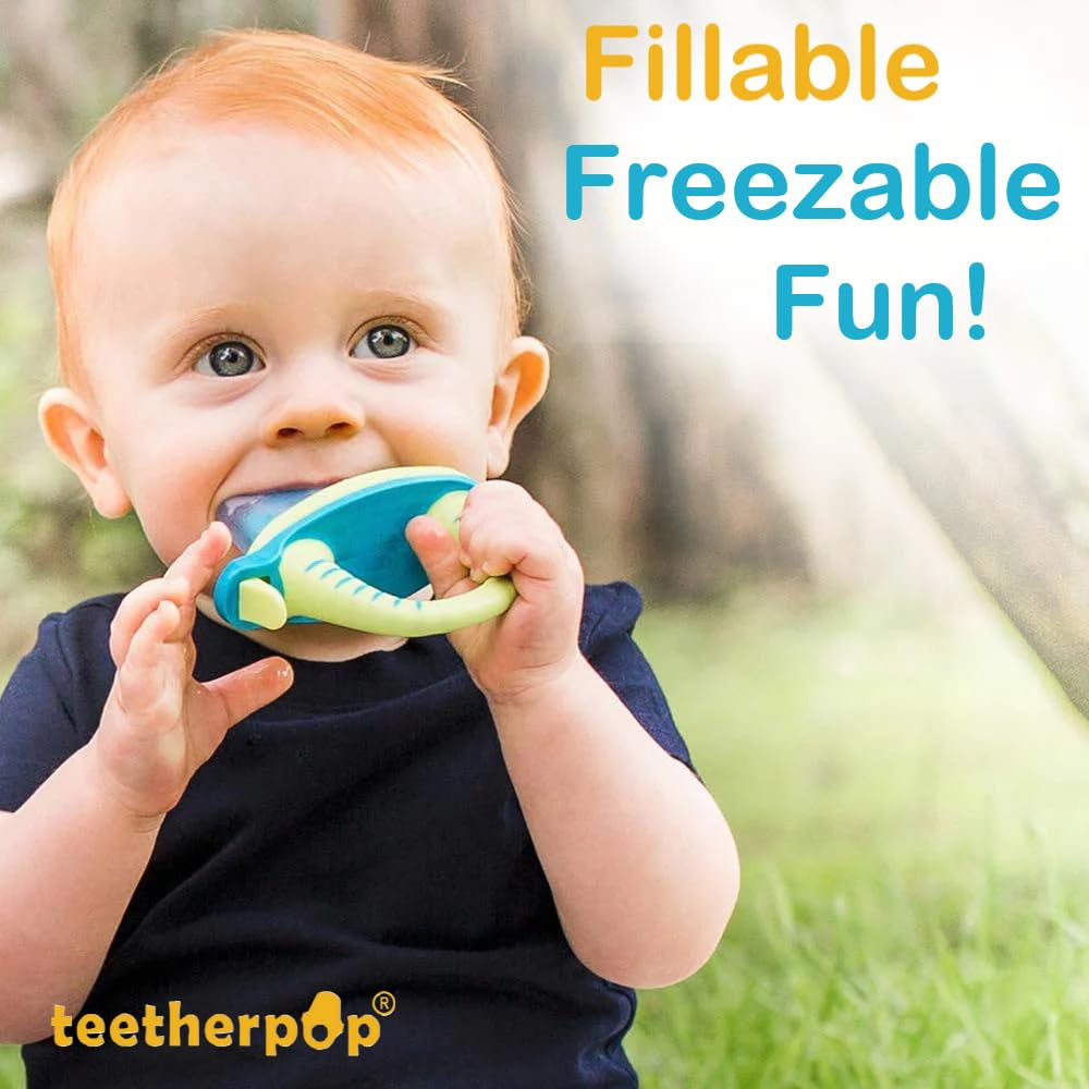 - Fillable Silicone Teether for Breastmilk, Water, Purees & More, Baby Popsicle Teethers for Freezing Milk & Cooling Teething Relief (Pinklimon/Fuchsia)