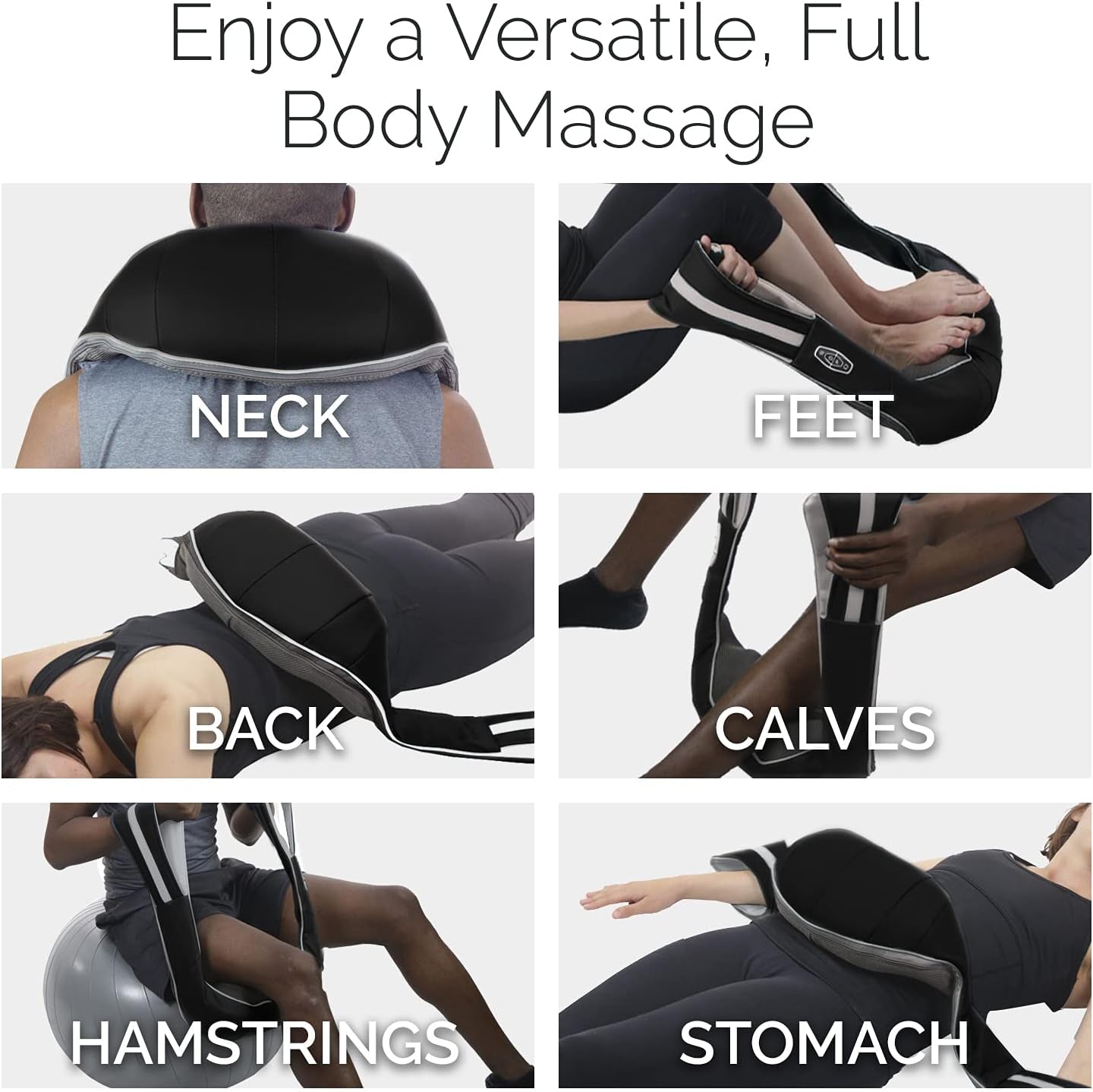 Instashiatsu+ Neck, Back, Shoulder Massager - 3 Massage Speeds, Cordless & Rechargeable, Shiatsu Neck Massager with Heat - Use at Home & Office for Full Body Shiatsu Relaxation (IS-3000PRO)