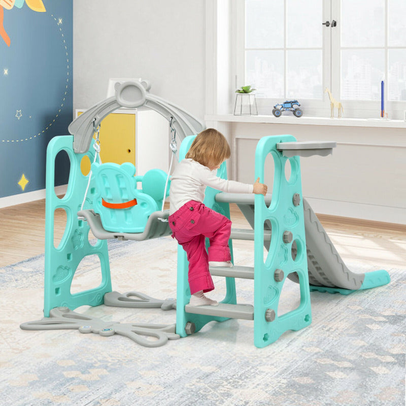 3-In-1 Toddler Climber and Swing Set Slide Playset