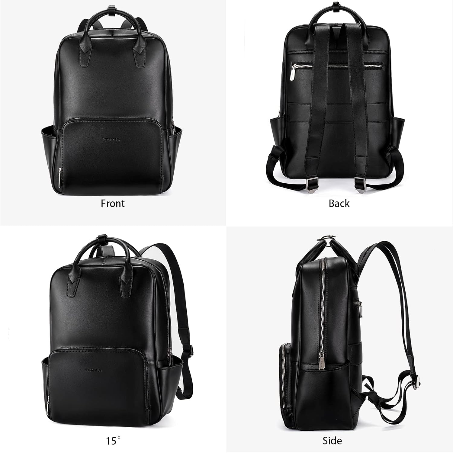 Genuine Leather Backpack Purse for Women 15.6 Inch Laptop Backpack Large Travel College Shoulder Bag