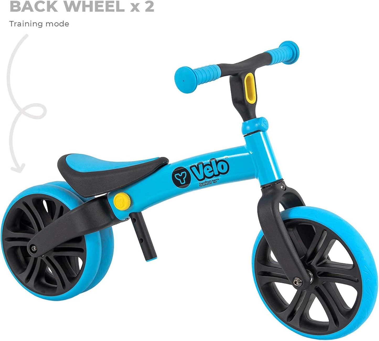 Y Velo Junior Toddler Balance Bike | 9 Inch Wheel No-Pedal Training Bike for Kids Age 18 Months to 3 Years