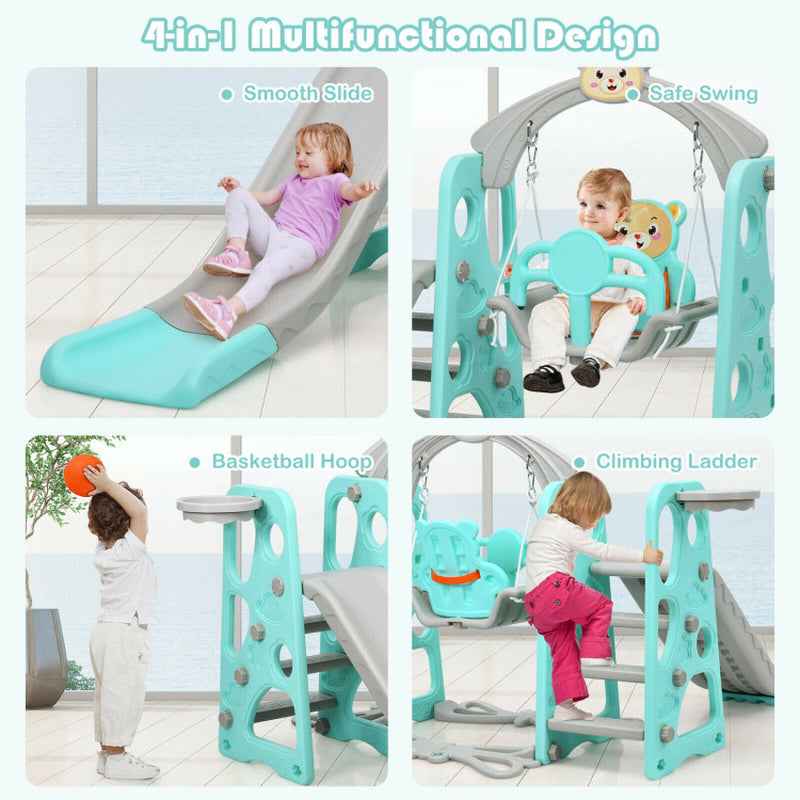 3-In-1 Toddler Climber and Swing Set Slide Playset