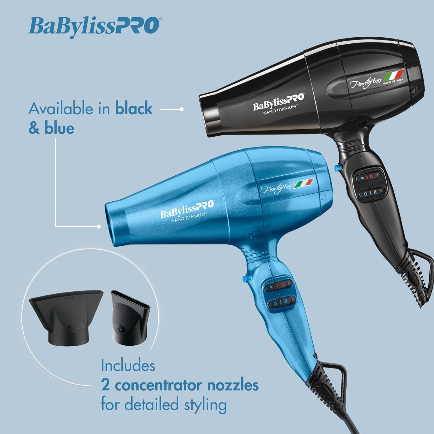 Hair Dryer, Nano Titanium Portofino 2000-Watt Blow Dryer, Hair Styling & Appliances