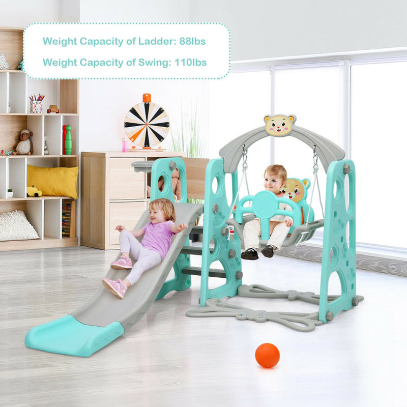 3-In-1 Toddler Climber and Swing Set Slide Playset