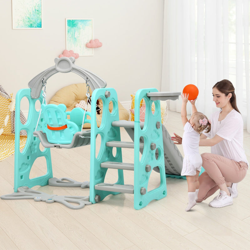 3-In-1 Toddler Climber and Swing Set Slide Playset