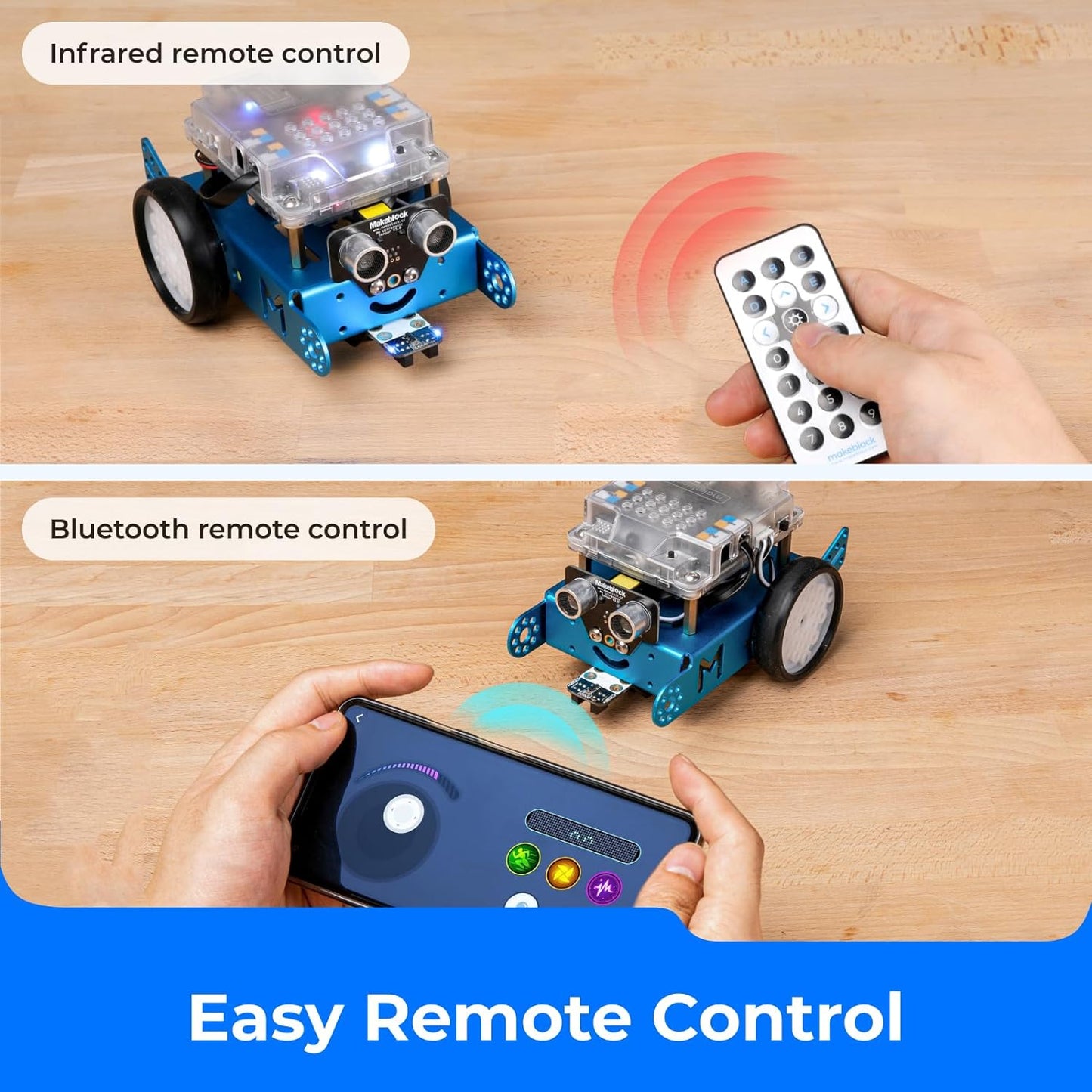 Mbot Robot Kit with Dongle, 25Ft Range Bluetooth Conection, STEM Projects for Kids Ages 8-12 Learn to Code with Scratch Arduino, Robot Kit for Kids, STEM Toys for Beginners