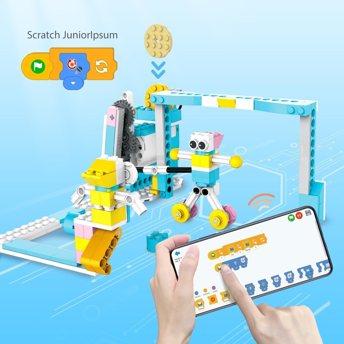 Coding Robot Kit,200-In-1 Smart Robot Educational STEM Building Toys,Scratch ...