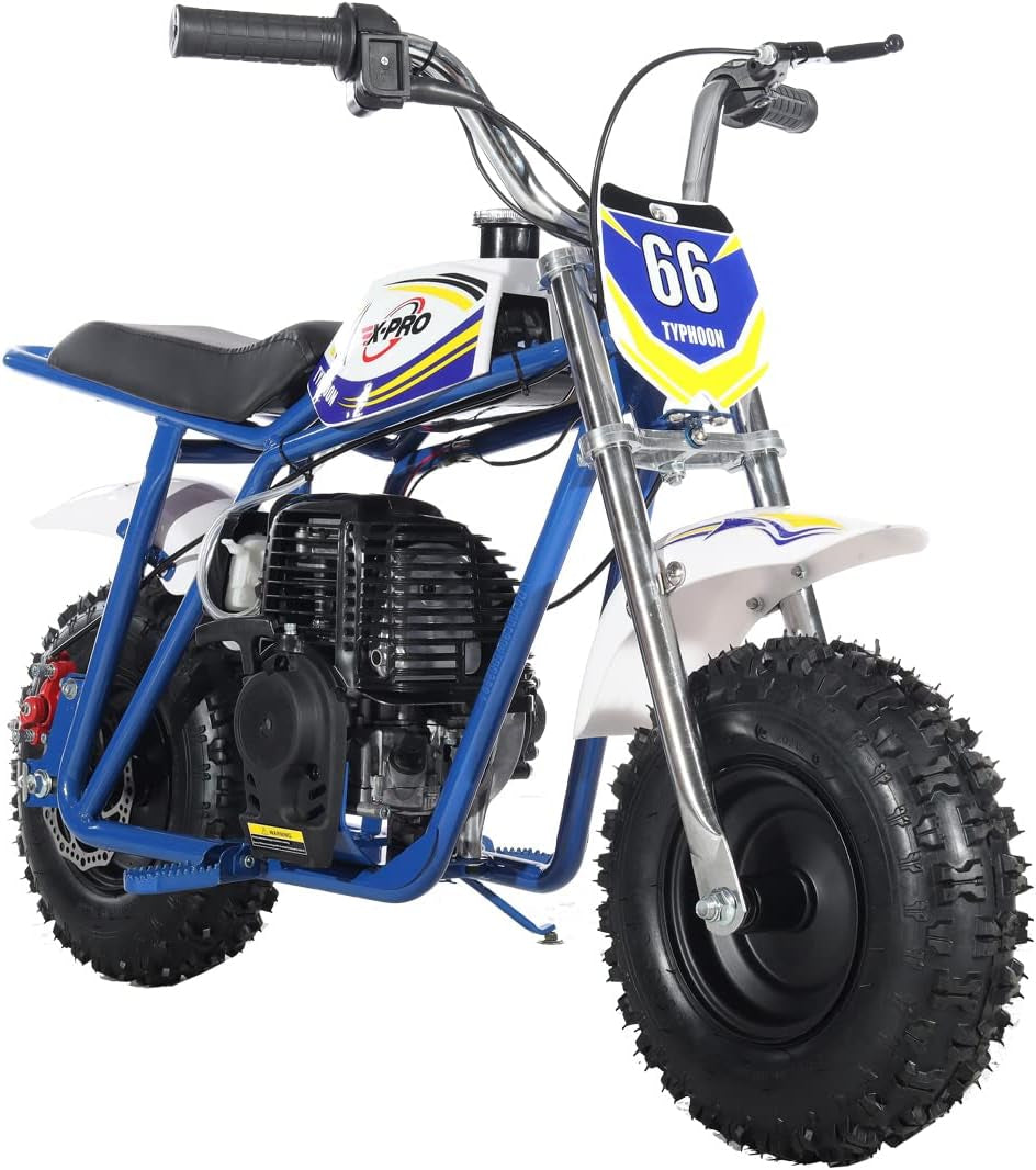 40Cc Mini Dirt Bike Mini Pit Bike Dirt Bikes Motorcycle Gas Power Bike off Road (Blue)